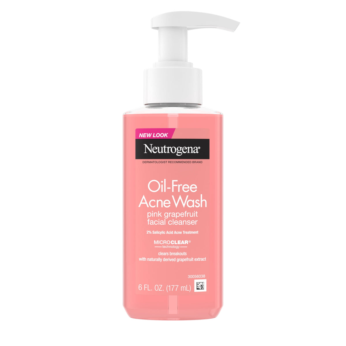 Neutrogena Oil-Free Pink Grapefruit Acne Face Wash, Vitamin C & Salicylic Acid Cleanser, Daily Acne Treatment For Face, Blemish & Blackhead Clearing
