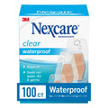Nexcare Waterproof Assorted Bandages, Clear, 100ct