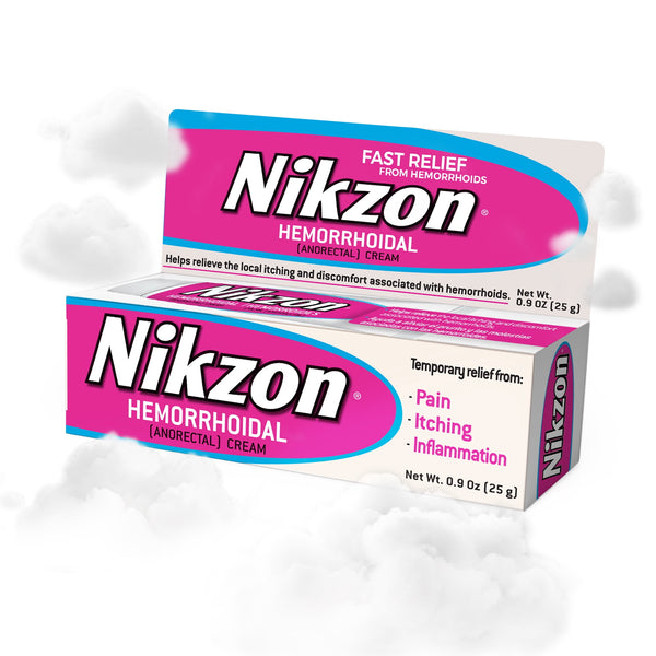 Nikzon Hemorrhoid Relief Cream with Pramoxine and Aloe, External Use, Pain & Itch Relief 1 oz (1 Pack)