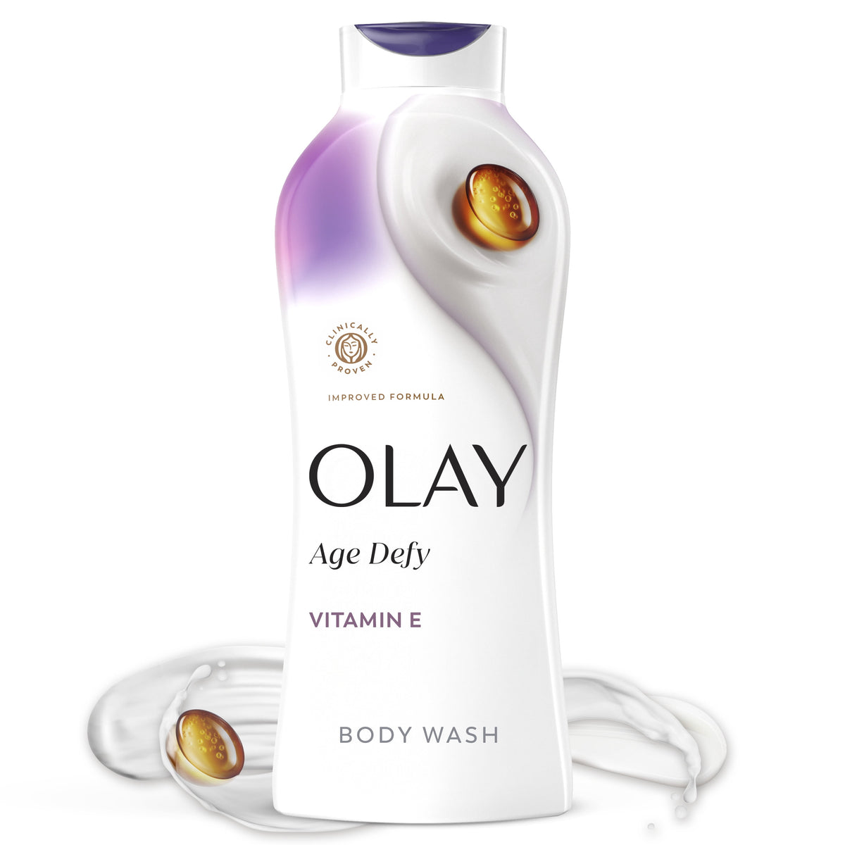 Olay Ultra Moisture Body Wash, Age Defy, Vitamin B3 & Hyaluronic, 22 fl oz