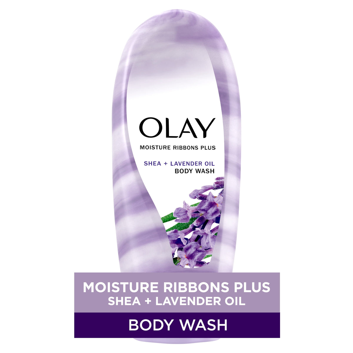 Olay Body Wash, Moisture Ribbons Plus Shea and Lavender Oil, 18 fl oz