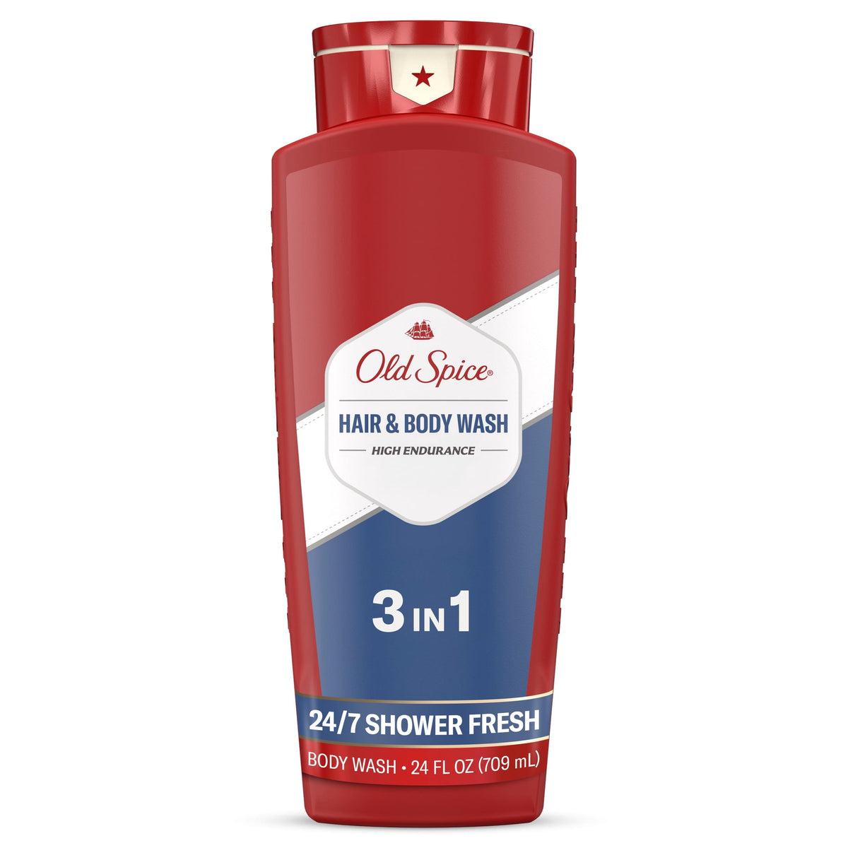 Old Spice Hair & Body Wash w/ Conditioner for Men, Crisp, 24/7 Shower Fresh, 24 fl oz