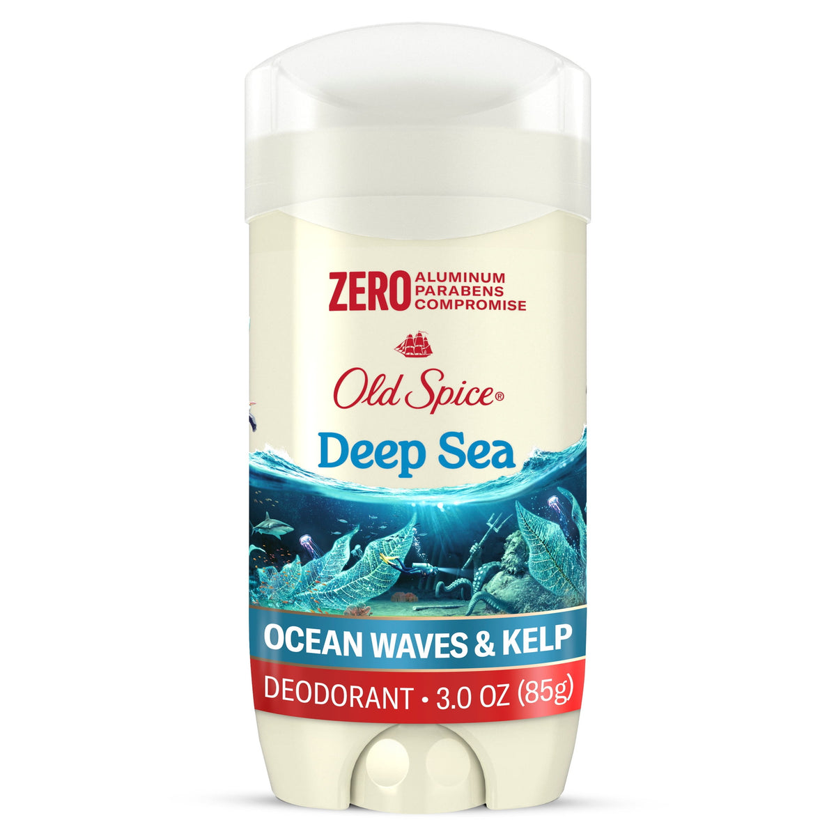 Old Spice Men's Deodorant, Aluminum Free, Invisible Solid Stick, Deep Sea, 3.0 oz