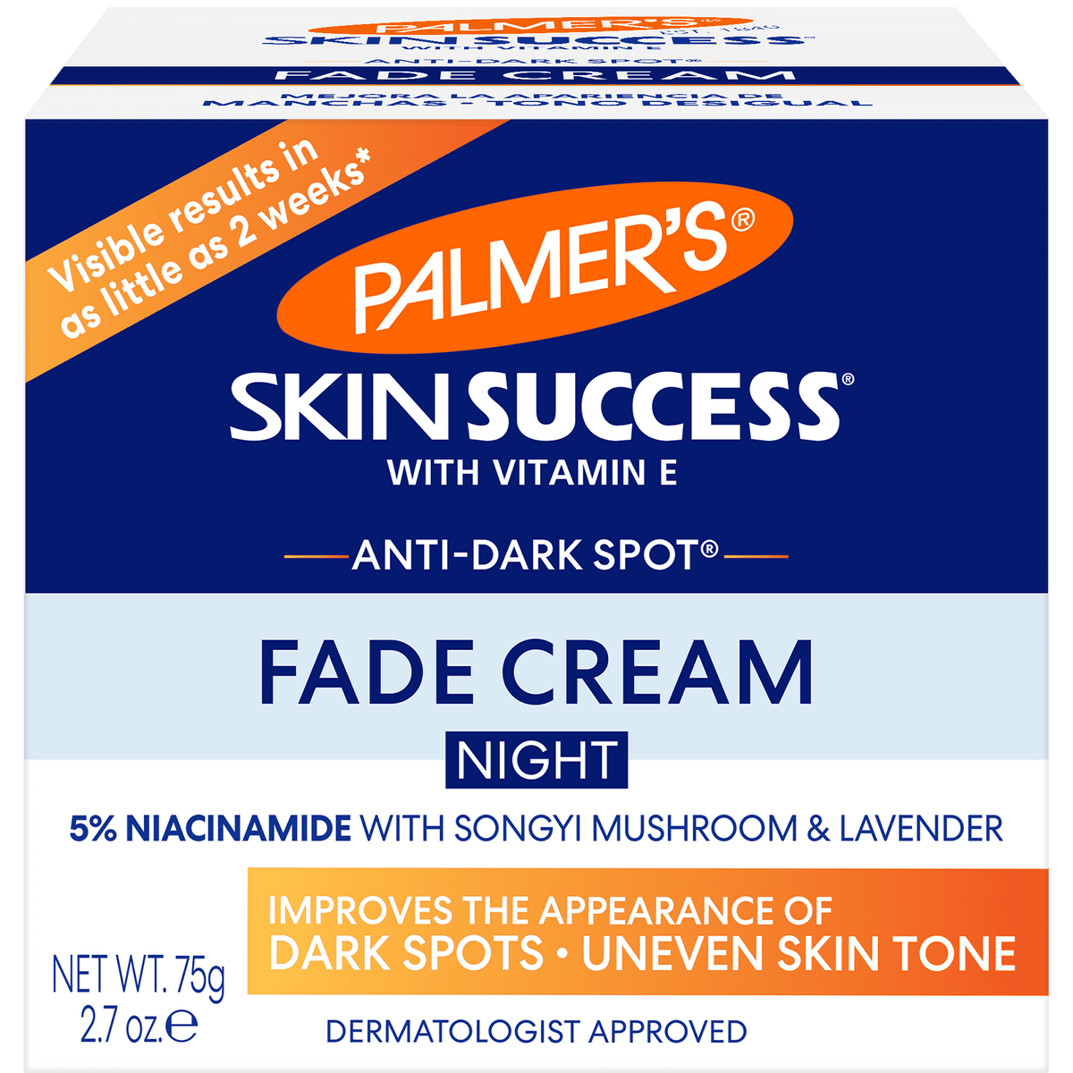 Palmer's Skin Success Anti-Dark Spot Nighttime Fade Cream with Retinol & Niacinamide, Dark Spot Corrector for Face, Night Moisturizer Helps Reduce