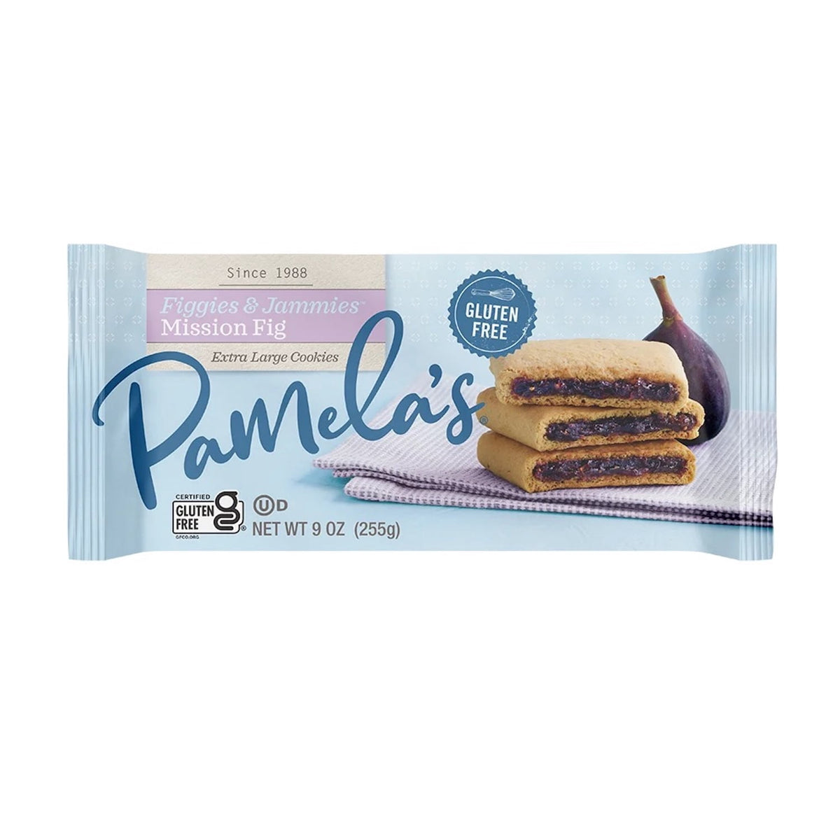 Pamela’s Gluten-Free Figgies & Jammies, Mission Fig, Extra-Large Fig Cookies, 9 oz Package
