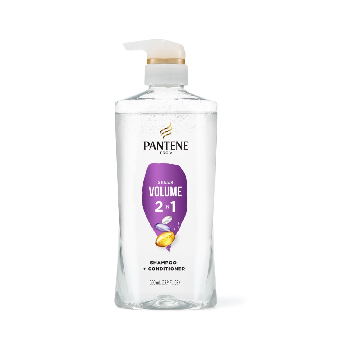 Pantene Pro-V 2-in-1 Shampoo & Conditioner Volume & Body, 17.9 FL OZ Pump Bottle