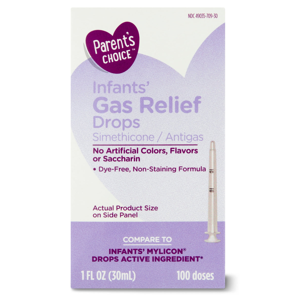 Parent's Choice Infant Gas Relief Drops, Simethicone 20mg, 1 Fl oz