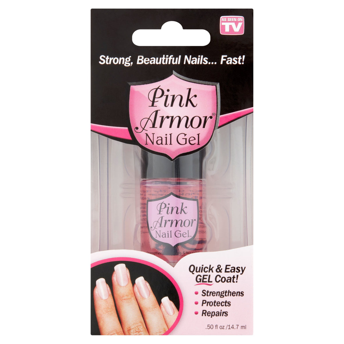 Pink Armor Nail Gel Polish, Strengthening Nail Polish , 0.5 fl oz