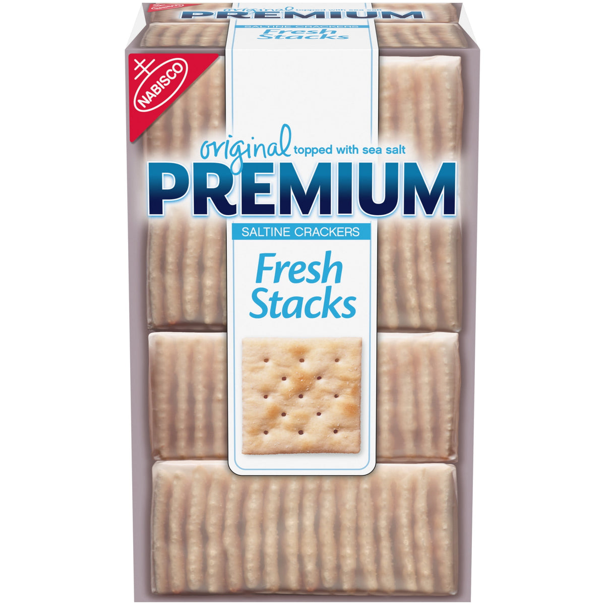 Premium Fresh Stacks Original Saltine Crackers, Travel Snacks, 13.6 oz (8 Multi Snack Packs)