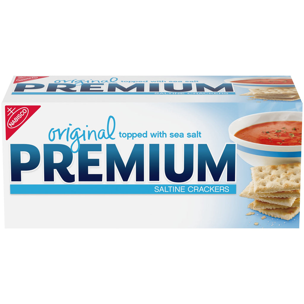 Premium Original Saltine Crackers, Lunch Snacks, 16 oz