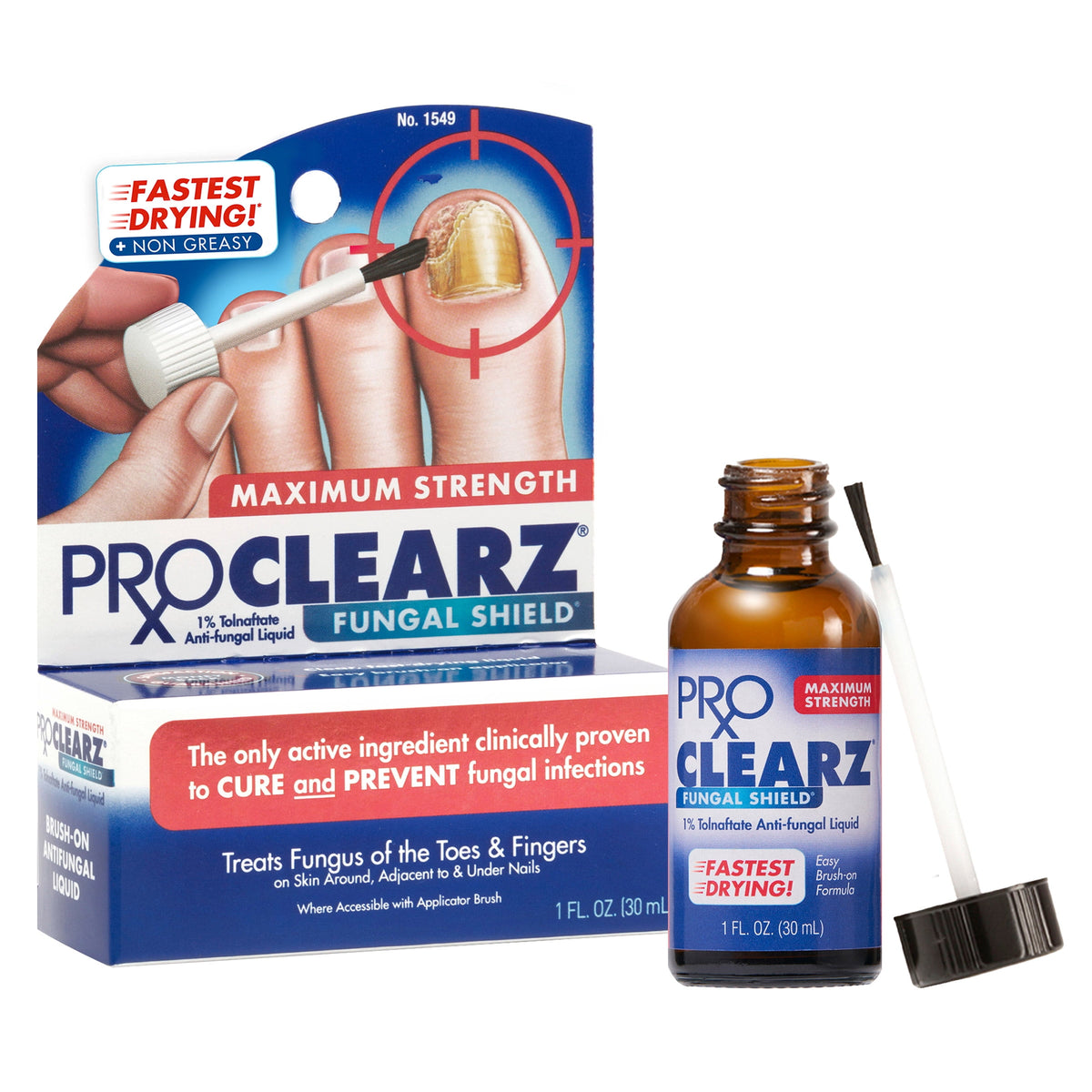 ProClearz Fungal Shield Maximum Strength Brush-On Antifungal Liquid, 1 oz