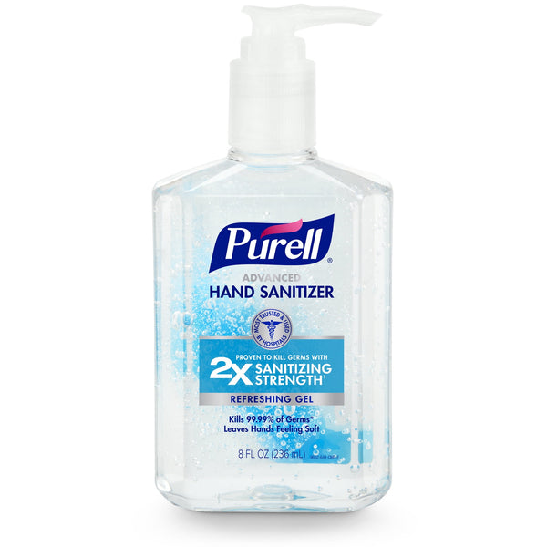 PURELL® Advanced Hand Sanitizer Refreshing Gel, 8 oz Pump Bottle (Adult)