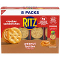 RITZ Peanut Butter Sandwich Crackers, Lunch Snacks, 1.38 oz Snack Pack