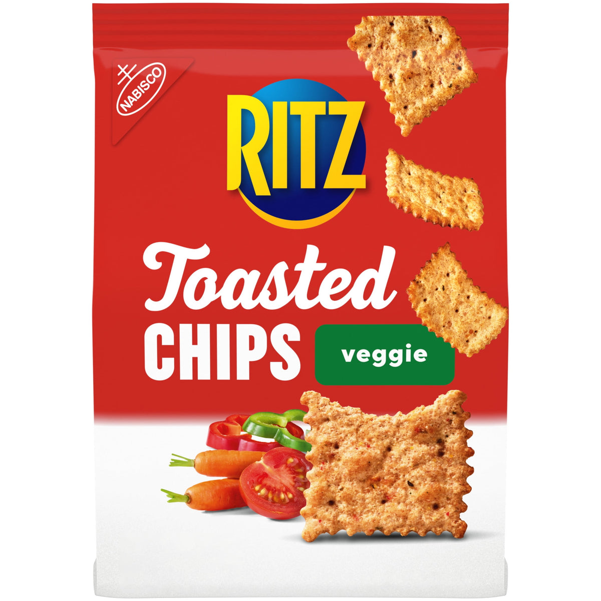 RITZ Toasted Chips Veggie Crackers, Party Snacks, 8.1 oz