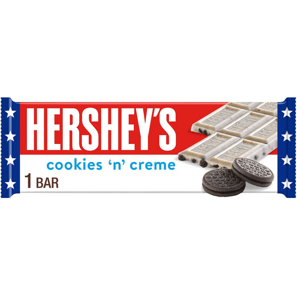 HERSHEY'S Cookies 'n' Creme Patriotic Candy Bar, 1.55 oz