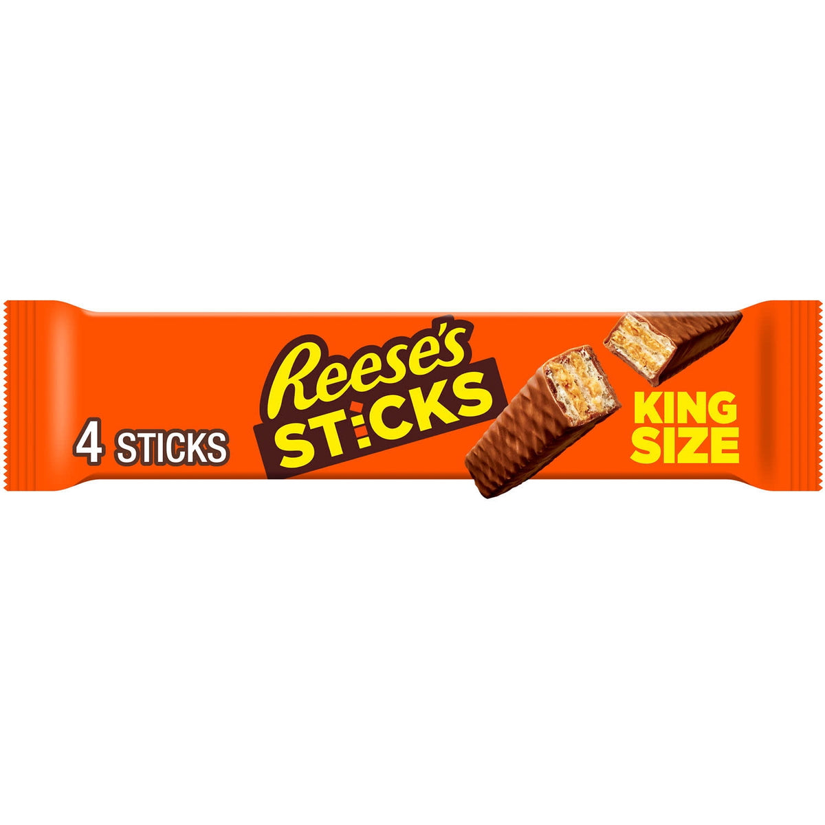 Reese's Sticks Chocolate and Peanut Butter Creme Wafer King Size Candy, Bar 3 oz