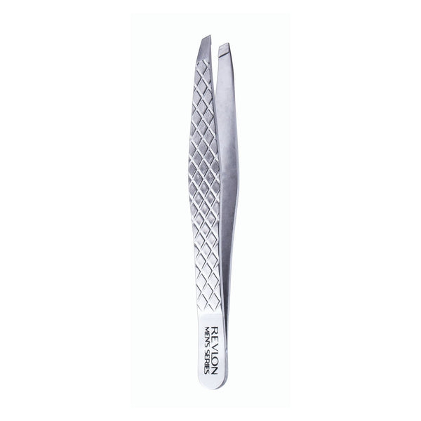 Revlon Slant Tip Tweezer for Eyebrows, Stainless Steel, Silver
