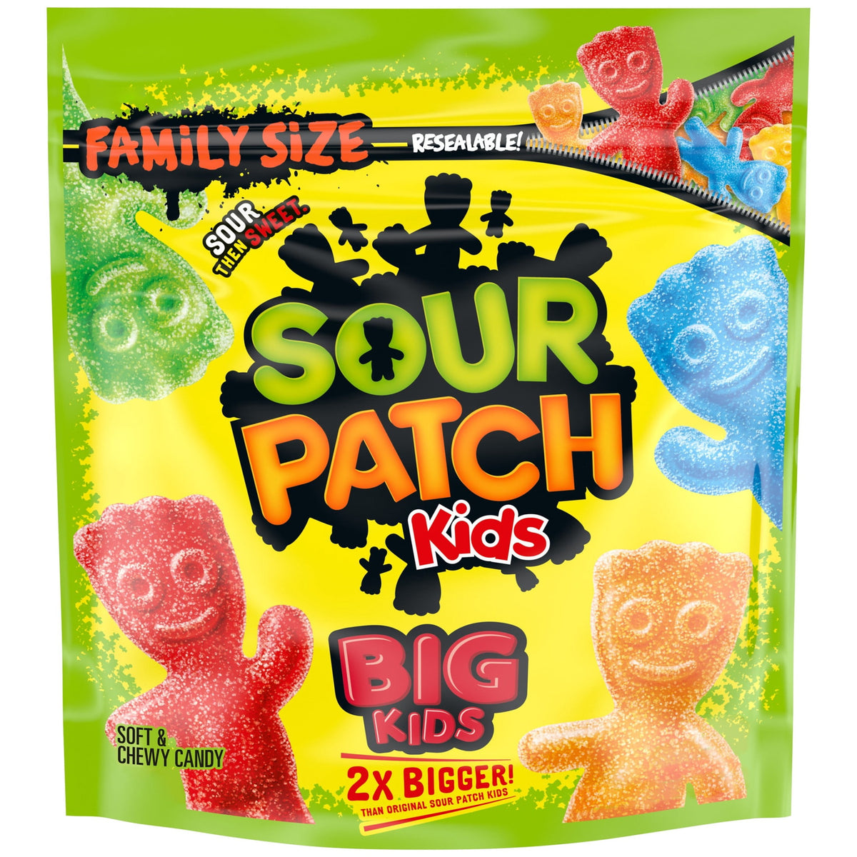 SOUR PATCH KIDS Big Kids Soft & Chewy Gummy Candy, Family Size, Bulk Candy, 1.7 lb