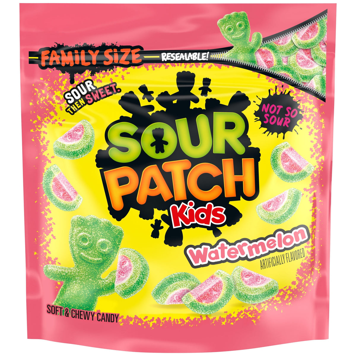 SOUR PATCH KIDS Watermelon Soft & Chewy Gummy Candy, Family Size, Bulk Candy, 1.8 lb