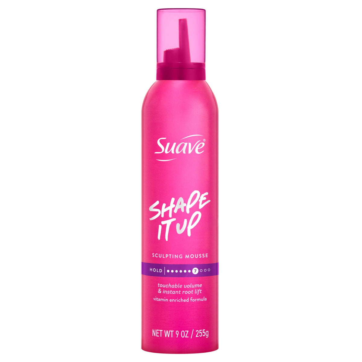 Suave Shape It Up Sculpting Mousse for Women, Flexible Hold, Root Lift, Volumizing Mousse for Fine Hair, Humidity-Resistant Body, 9 oz