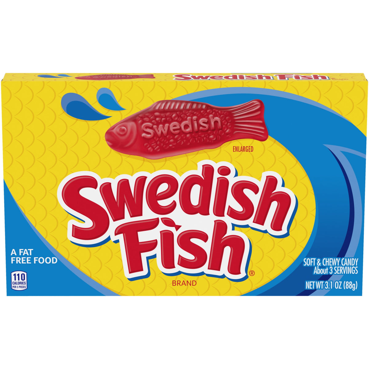 SWEDISH FISH Soft & Chewy Gummy Candy, 3.1 oz