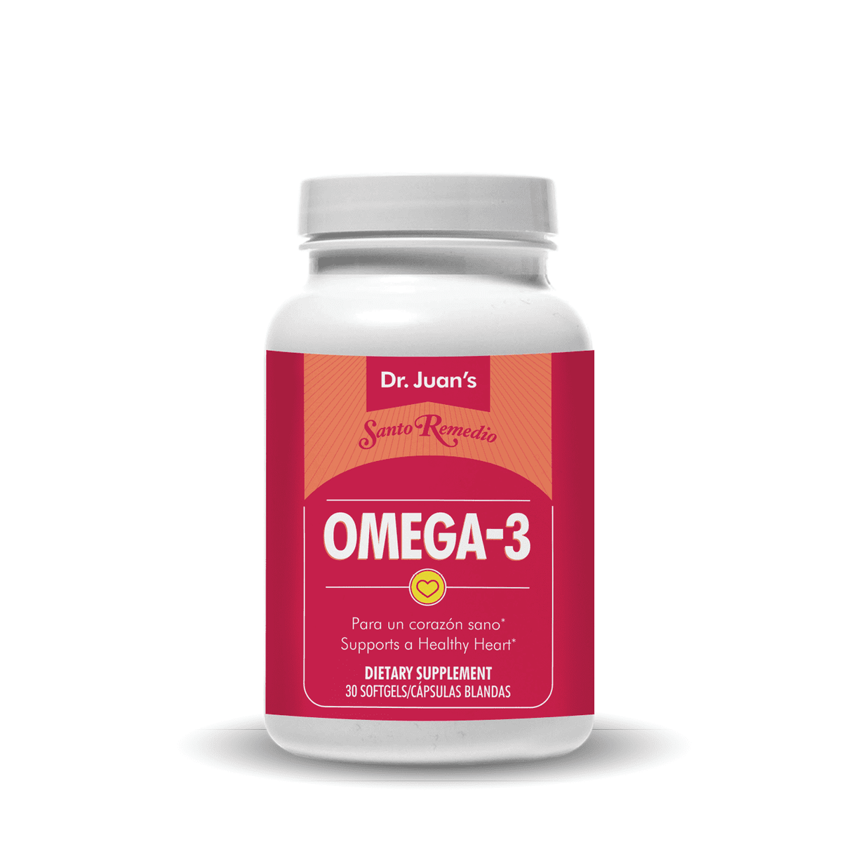 Santo Remedio Omega 3 Fish Oil Softgels 1000mg - Heart Health Supplement, 30 Count