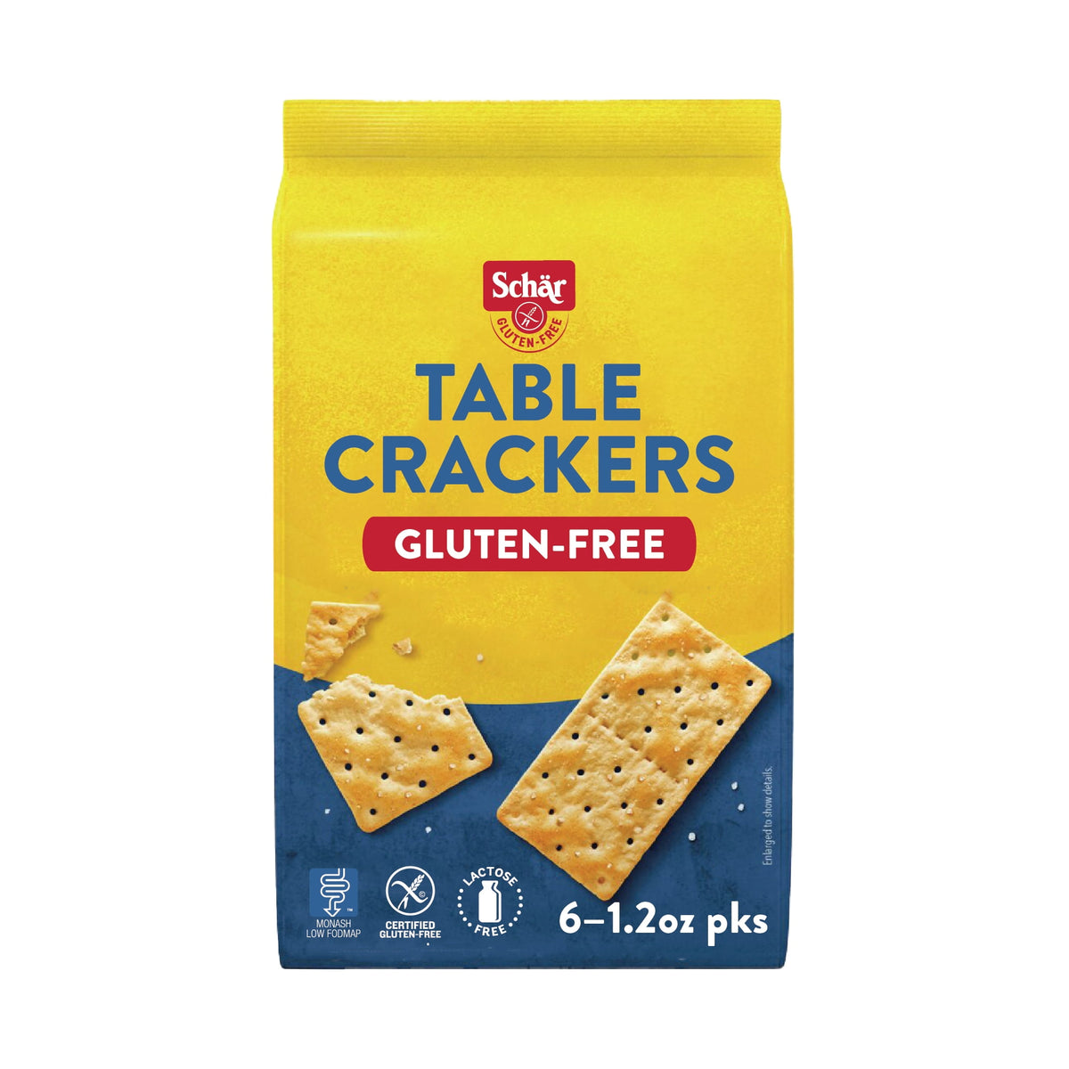 Schar Gluten Free Table Crackers, Paper Packet, 7.4 Ounce (1.2oz Packs per Case)