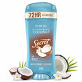 Secret Antiperspirant and Deodorant for Women, Clear Gel, Coconut Scent, 2.6 oz