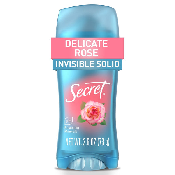 Secret Invisible Solid Antiperspirant Deodorant, Rose Scent, 2.6 oz