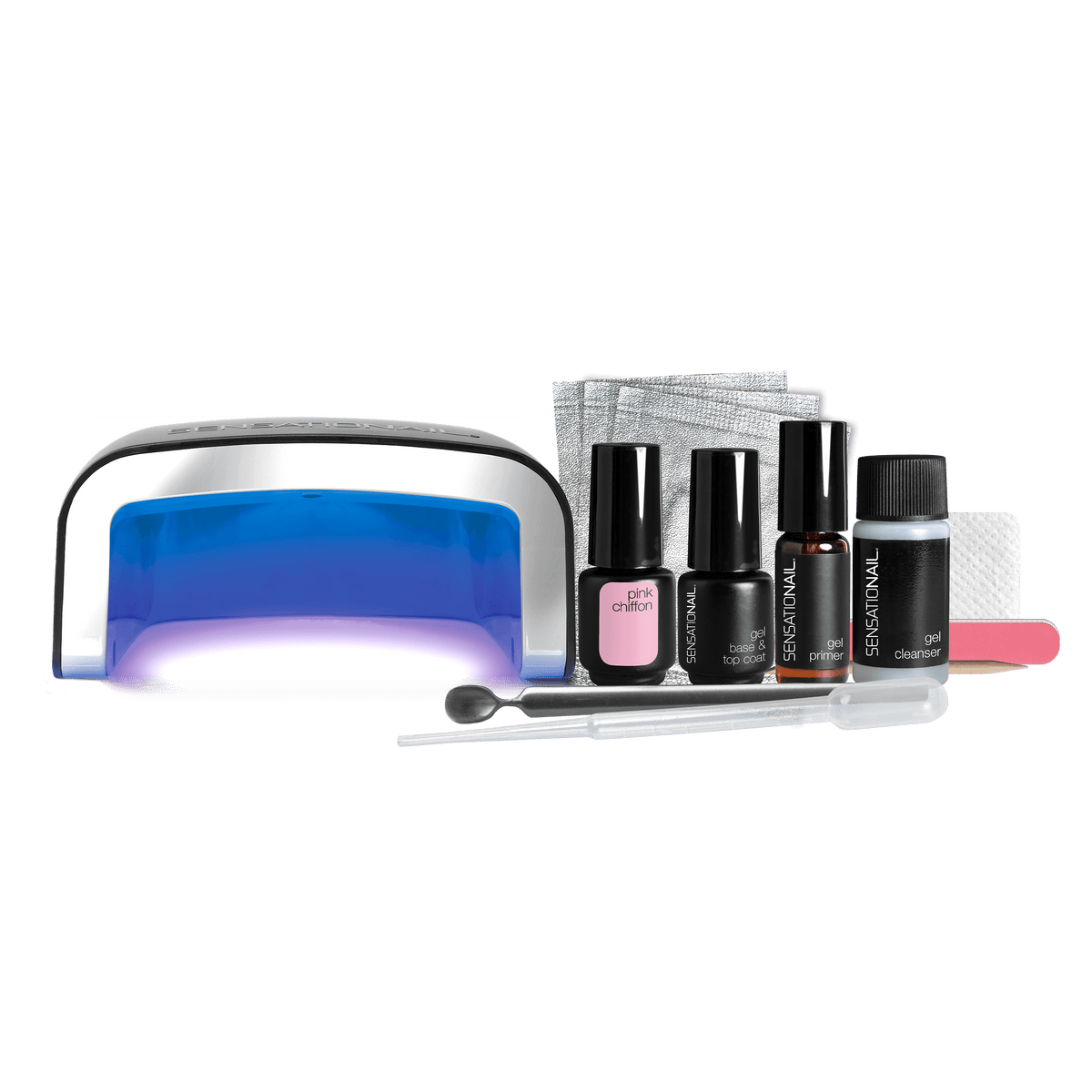 SensatioNail Gel Nail Polish Kit (Pink), Pink Chiffon & Removal Tools