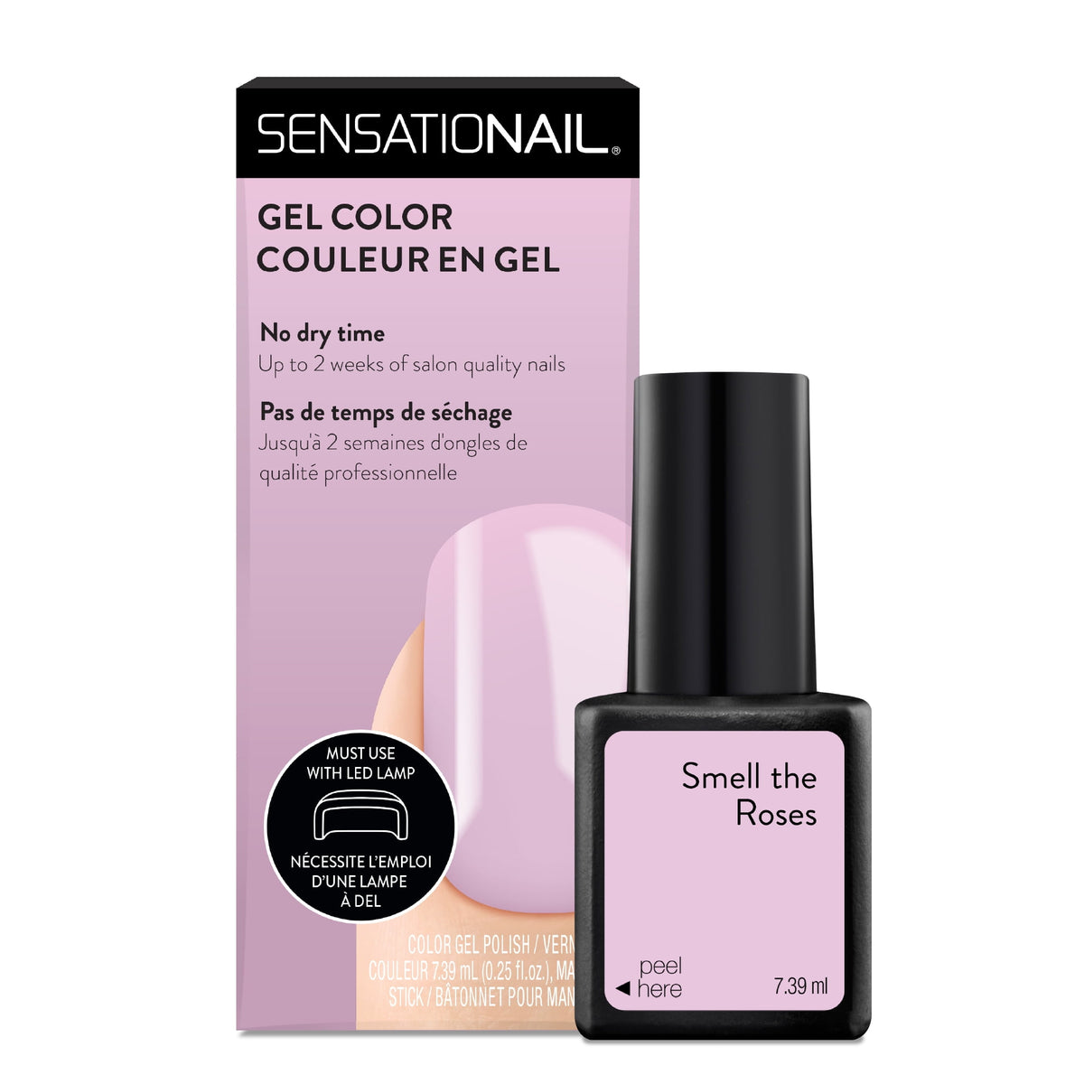 SensatioNail Gel Nail Polish (Pink), Smell The Roses, 0.25 fl oz