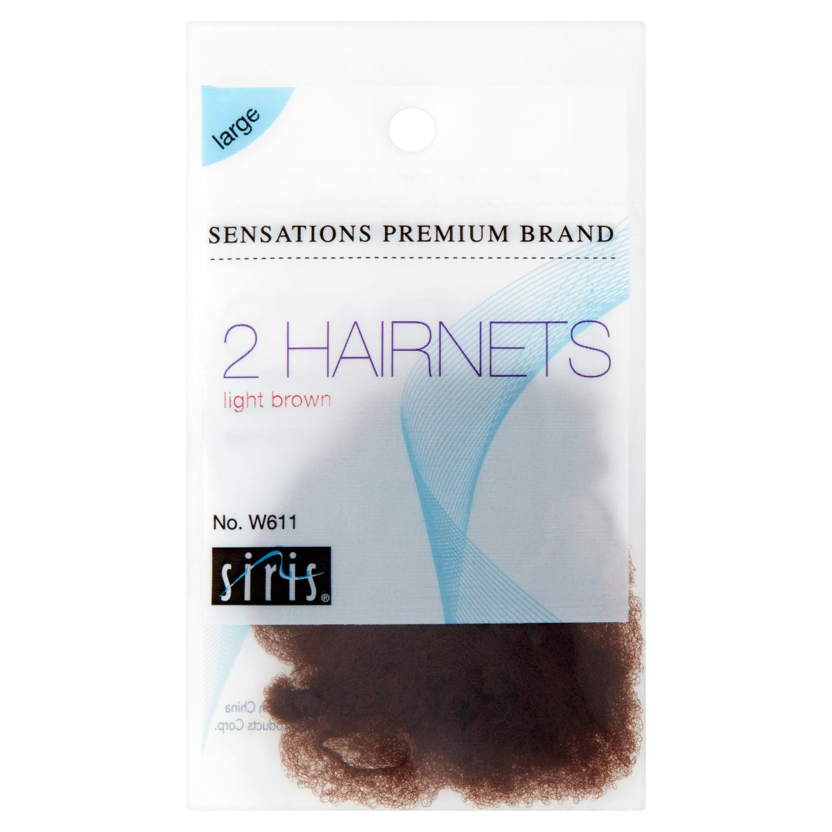 Sensations Hair Nets, Light Brown, 2 count