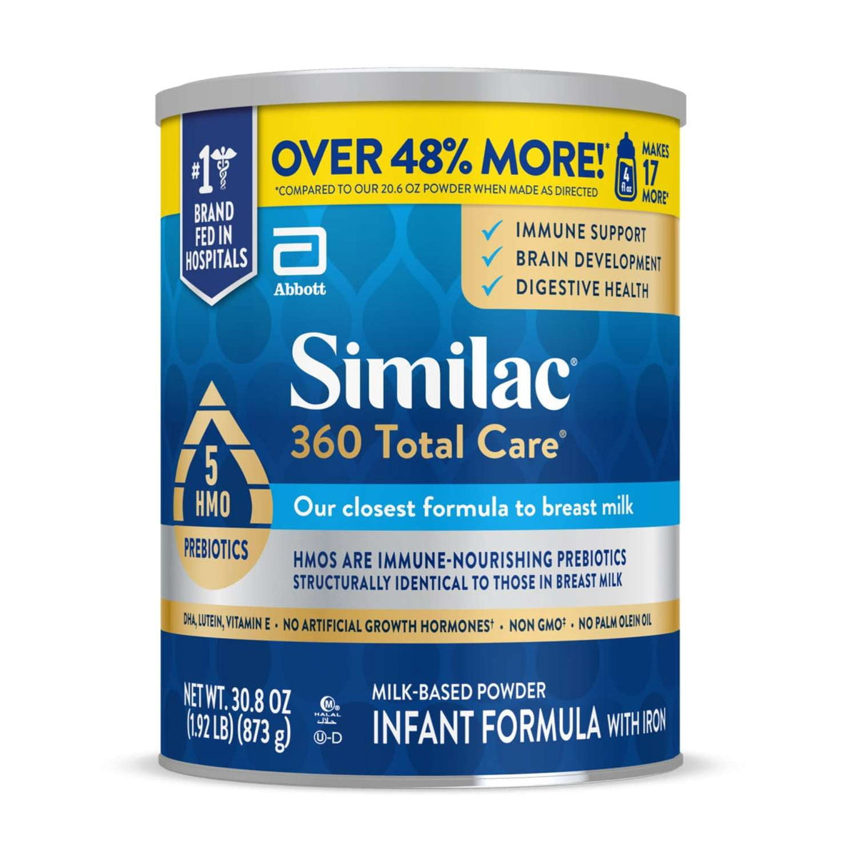 Similac 360 Total Care Infant Formula Powder, 30.8 oz Value Can