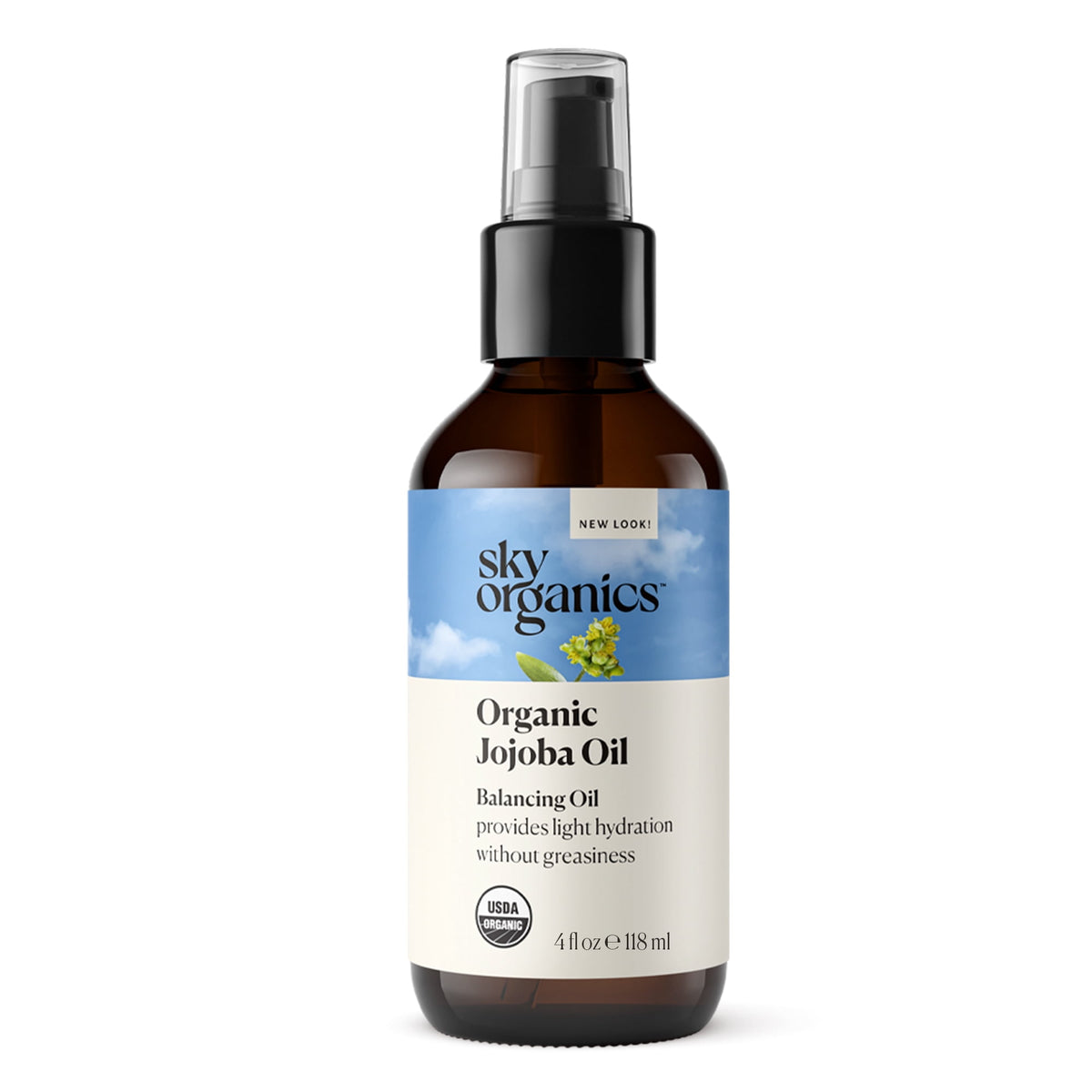 Sky Organics Organic Jojoba Oil for Face, Balancing Oil for Light Hydration & Helps Reduce Excess Oiliness, Suitable For Oily, Combination