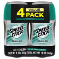 Speed Stick Men's Antiperspirant Deodorant, Regular, 3 oz, 4 Pack