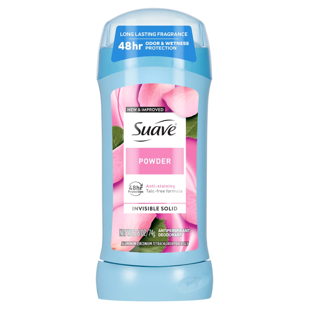 Suave Antiperspirant Deodorant For Women, 48hr Protection, Powder Scent, 2.6 oz