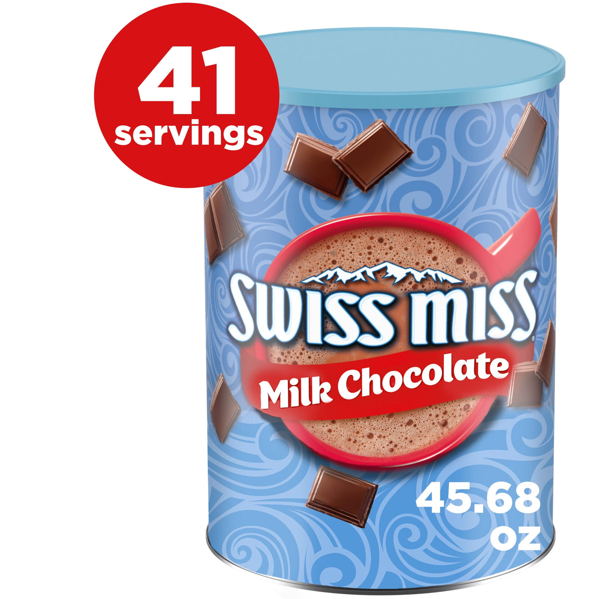 Swiss Miss Milk Chocolate Flavored Hot Cocoa Mix, 45.68 oz. Canister
