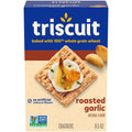 Triscuit Roasted Garlic Whole Grain Wheat Crackers, Lunch Snacks, Snack Crackers, 8.5 oz