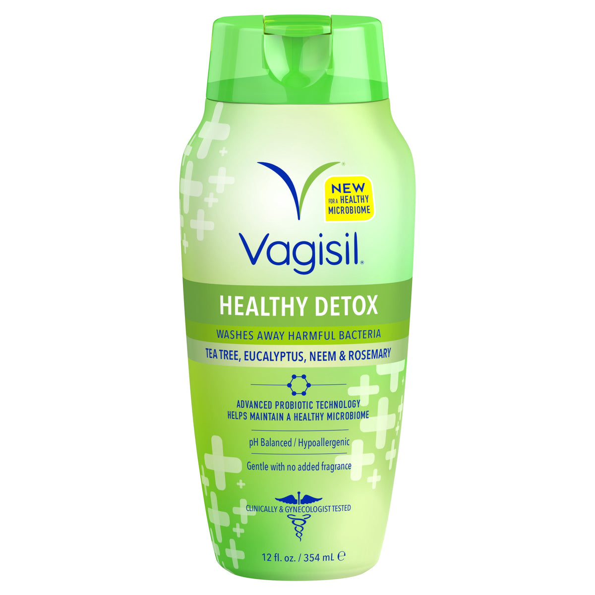 Vagisil Feminine Wash for Intimate Area Hygiene, Healthy Detox Formula, Body Wash for Women, Gynecologist Tested, Hypoallergenic, pH Balanced, 12 fl
