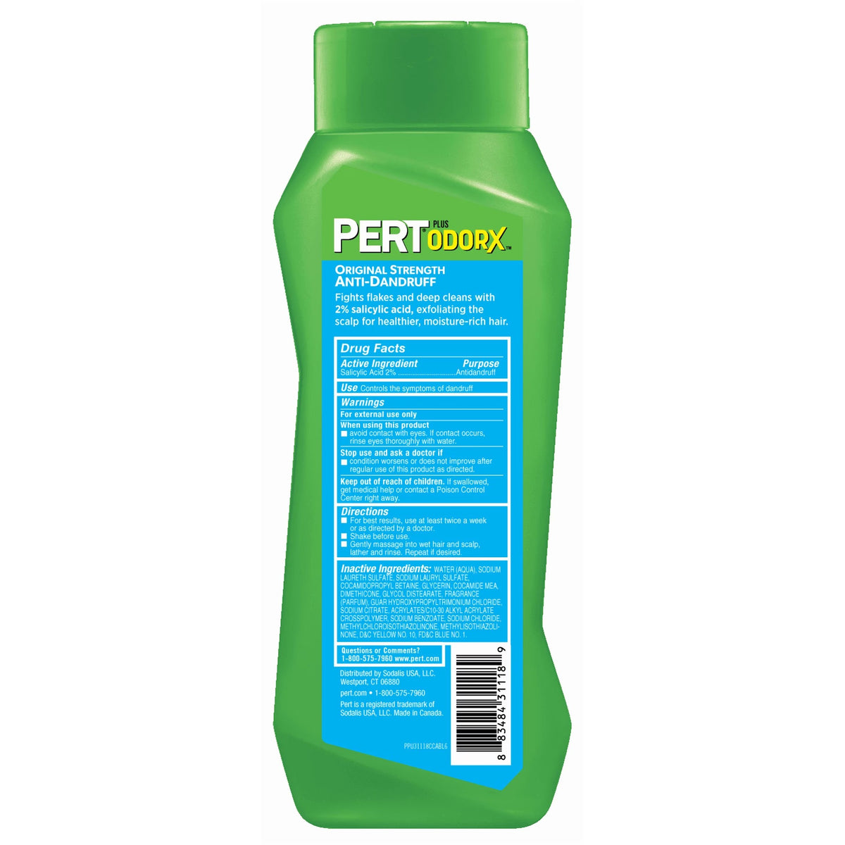 Pert Advanced Anti-Dandruff Relief 2-in-1 Shampoo Plus Conditioner, 25.4 fl oz