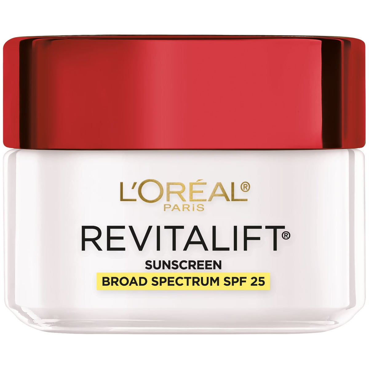 L'Oréal Paris Revitalift Anti-Wrinkle and Firming Face Moisturizer with SPF 25, Pro-Retinol and Centella Asiatica, Paraben Free, 1.7 oz