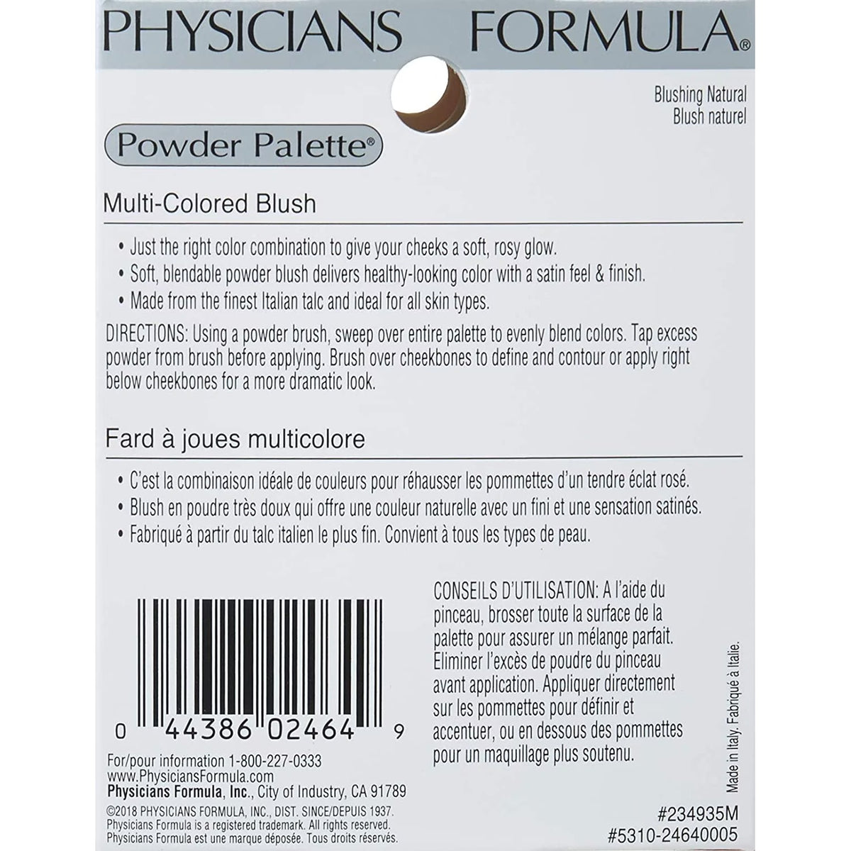 Physicians Formula Powder Palette Blush Makeup, Blushing Natural, 0.17 oz