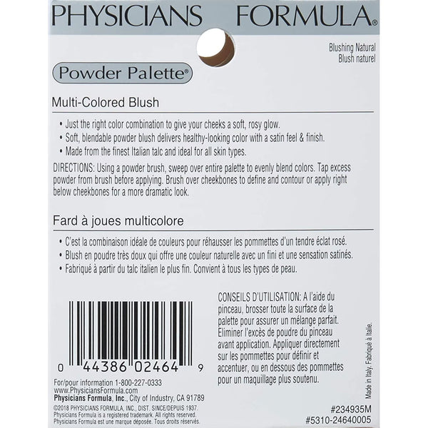 Physicians Formula Powder Palette Blush Makeup, Blushing Natural, 0.17 oz
