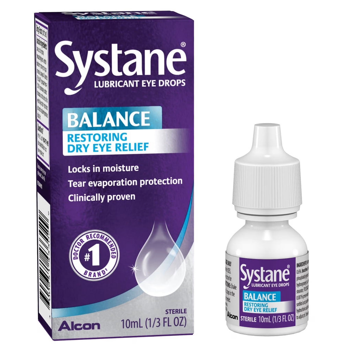 Systane Balance Lubricating Eye Drops for Dry Eyes Symptoms, 10ml