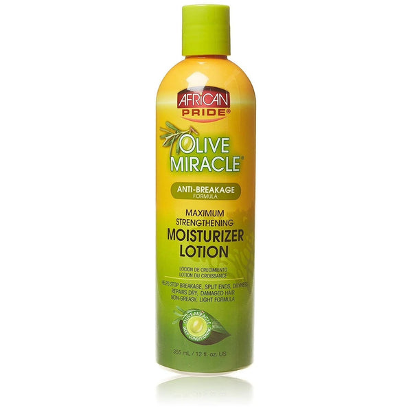 African Pride Olive Miracle Anti-Breakage Moisturizer Lotion, 12 fl oz