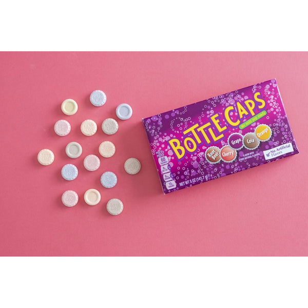 Bottle Caps, Soda Pop Flavored Candy, 5 oz Theater Box