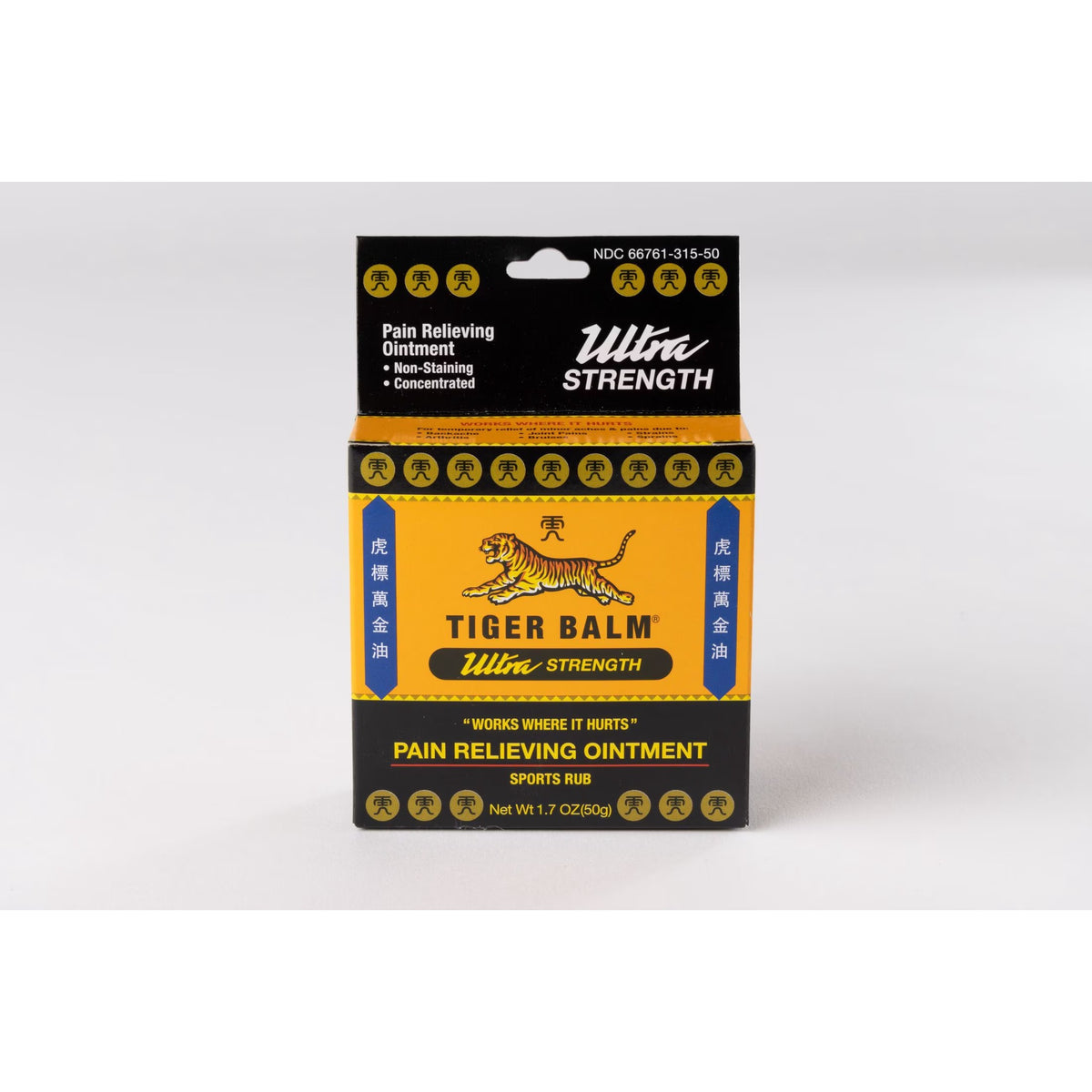 Tiger Balm Ultra Strength Pain Relief Ointment, 50g Tin, Relieves Backaches, Sore Muscles, Strains