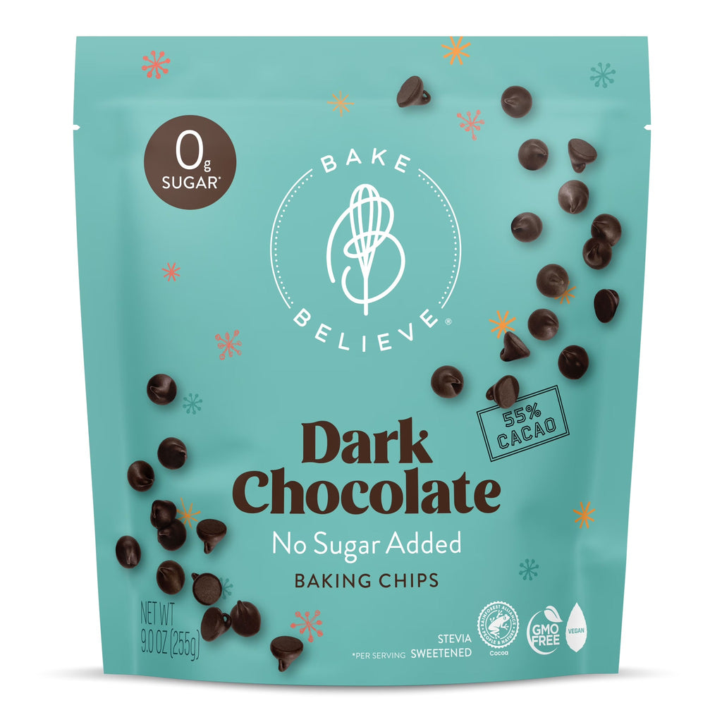Bake Believe ,Keto-Friendly, Dark Chocolate Chips, 9 oz Bag