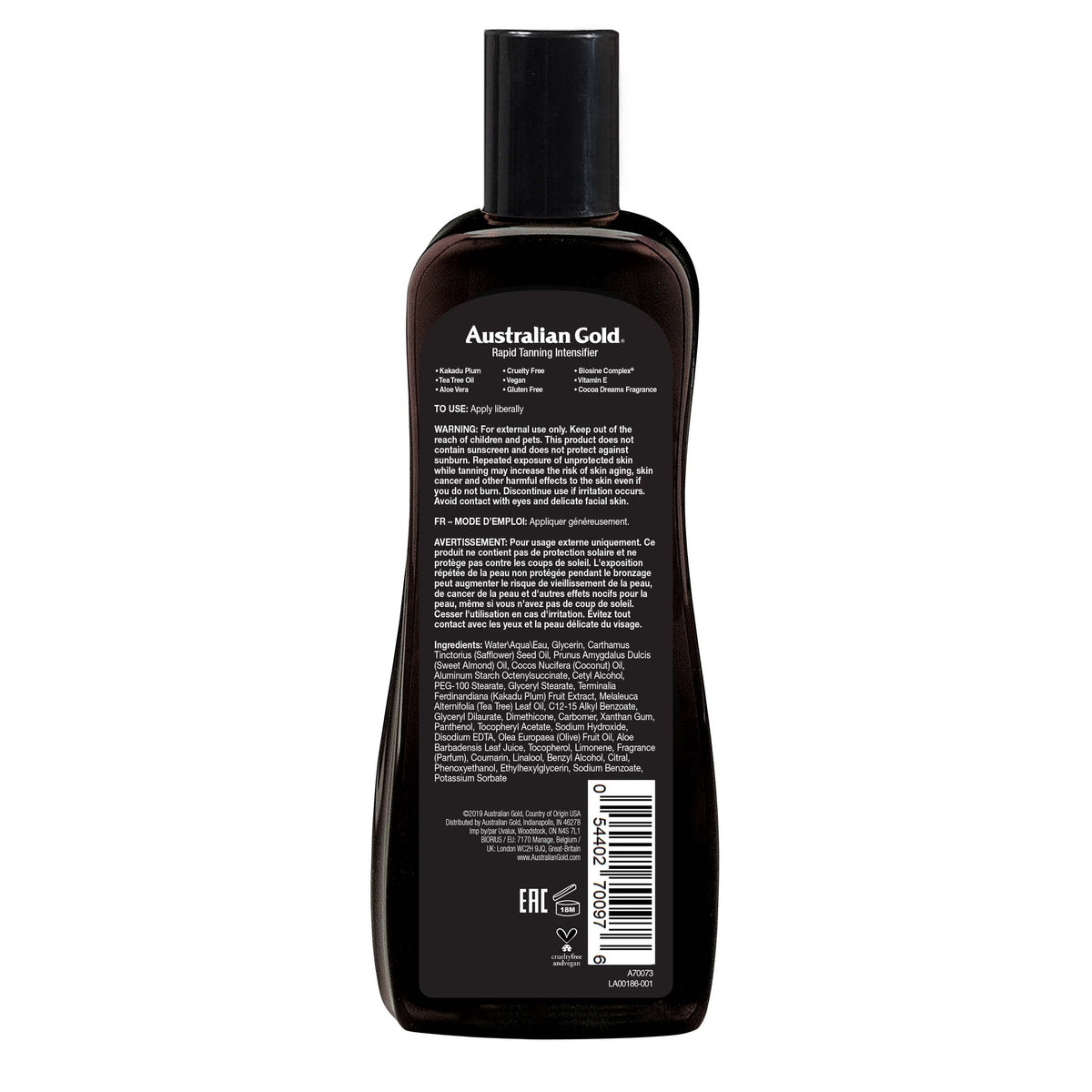 Australian Gold Rapid Tanning Intensifier Lotion with Aloe Vera and Vitamin E, 8.5 fl oz