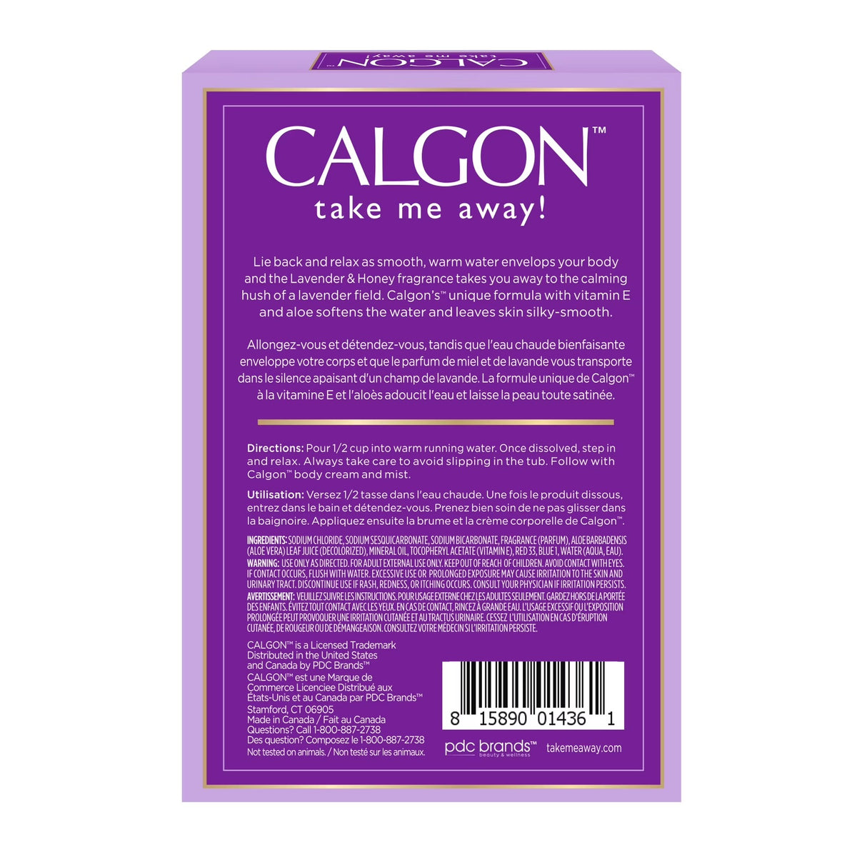 Calgon Lavender Moisturizing Bath Beads with Aloe & Vitamin E, 30 oz